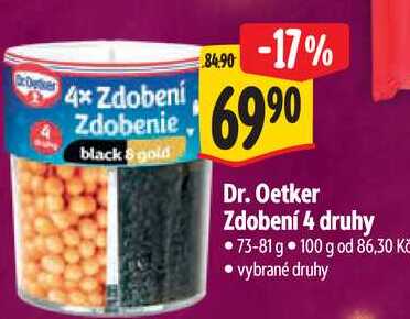 Oetker Zdobení 4 druhy, 73-81 g