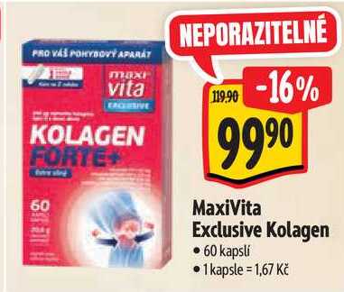 MaxiVita Exclusive Kolagen, 60 kapslí