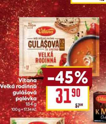 Vitana Velká rodinná gulášová polévka 184g 