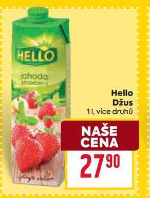 Hello džus 1l, vybrané druhy