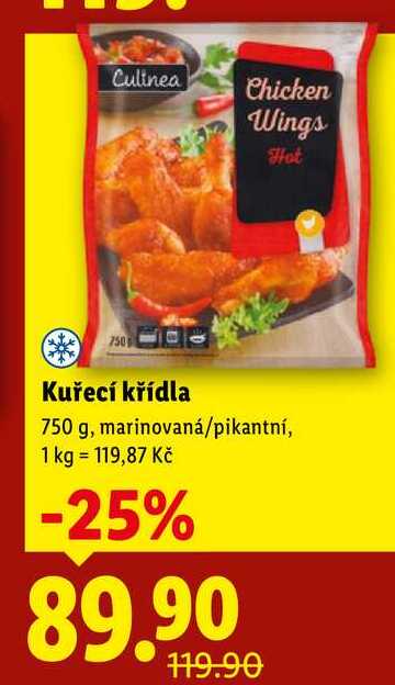 Kuřecí křídla, 750 g