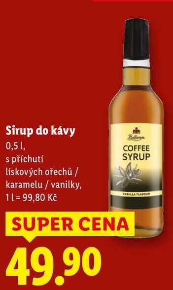 Sirup do kávy, 0,5 l