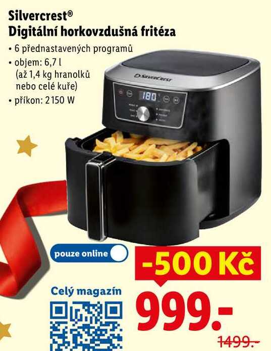 Silvercrest Digitální horkovzdušná fritéza 