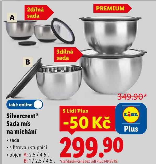 Silvercrest Sada mís na míchání 