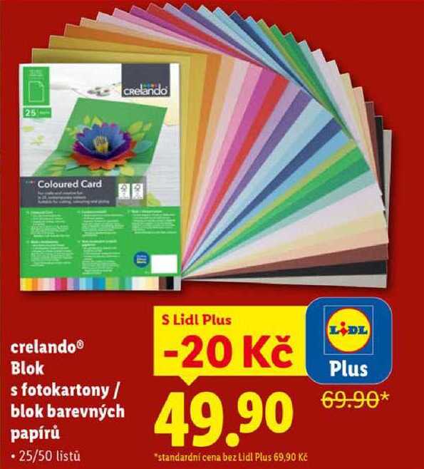 crelando Blok s fotokartony/blok barevných papírů