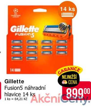 Gillette Fusion5 náhradní hlavice 14 ks 
