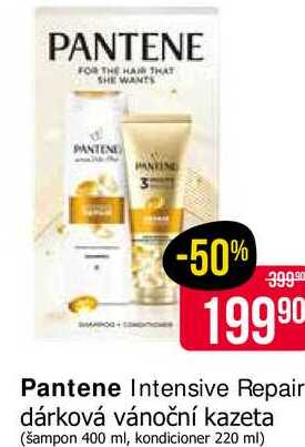 Pantene Intensive Repair dárková vánoční kazeta (šampon 400 ml, kondicioner 220 ml) 