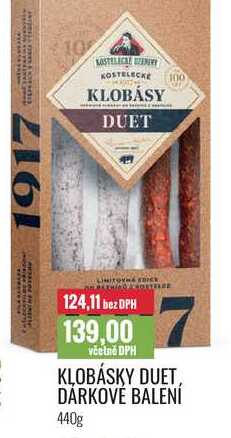 KLOBÁSKY DUET, DÁRKOVÉ BALENÍ 440g