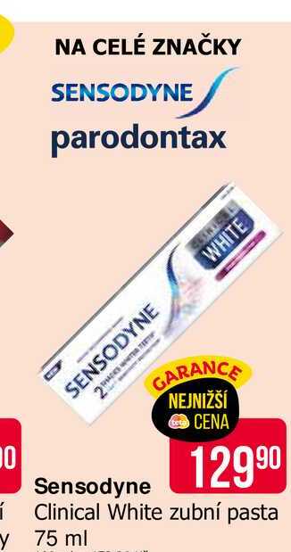 Sensodyne Clinical White zubní pasta 75 ml