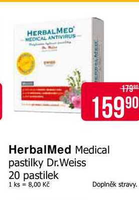 Herbal Med Medical pastilky Dr.Weiss 20 pastilek 
