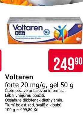 Voltaren forte 20 mg/g, gel 50 g
