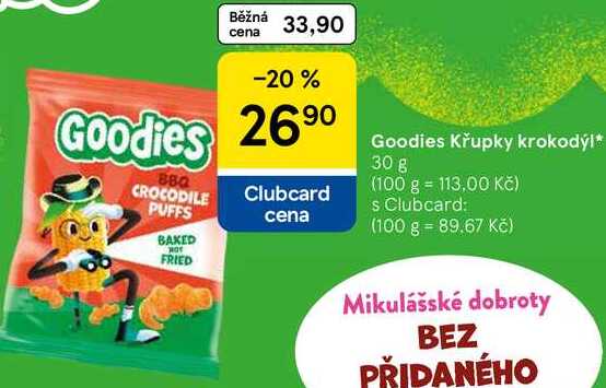 Goodies Křupky krokodýl, 30 g 