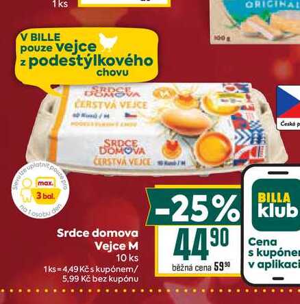 Srdce domova Vejce M 10 ks 