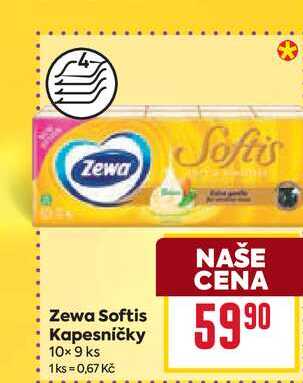 Zewa Softis Kapesničky 10x 9 ks