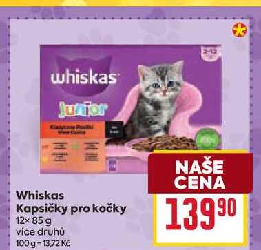 Whiskas Junior Kapsičky pro kočky 12x 85 g 