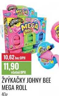 ŽVÝKAČKY JOHNY BEE MEGA ROLL 40g
