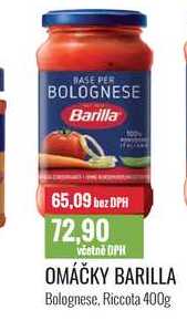 OMÁČKY BARILLA Bolognese, Riccola 400g