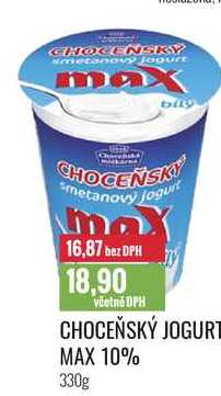 CHOCEŇSKÝ JOGURT MAX 10% 330g 