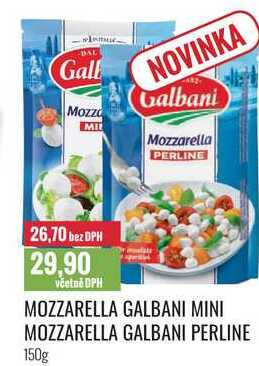 MOZZARELLA GALBANI MINI, MOZZARELLA GALBANI PERLINE 150g