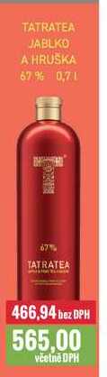 TATRATEA JABLKO A HRUŠKA 67% 0,7l