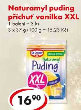 Naturamyl puding příchuť vanilka XXL, 3x 37 g