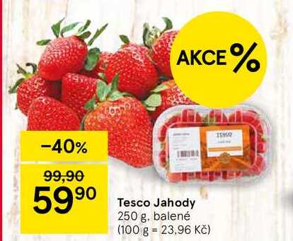 Tesco Jahody, 250 g. balené