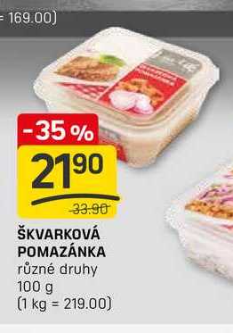 ŠKVARKOVÁ POMAZÁNKA různé druhy 100 g