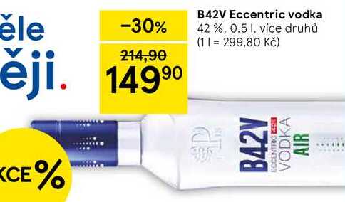 B42V Eccentric vodka 42 %, 0.5 l, více druhů