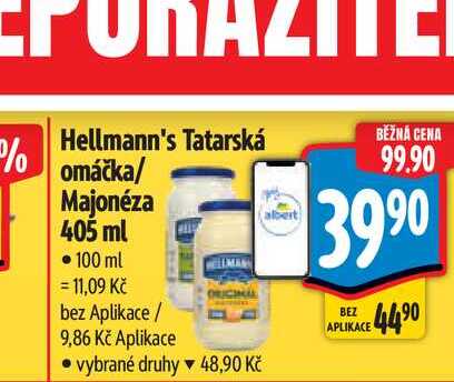 Hellmann's Tatarská omáčka/ Majonéza 405 ml