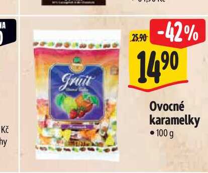 Ovocné karamelky 100g
