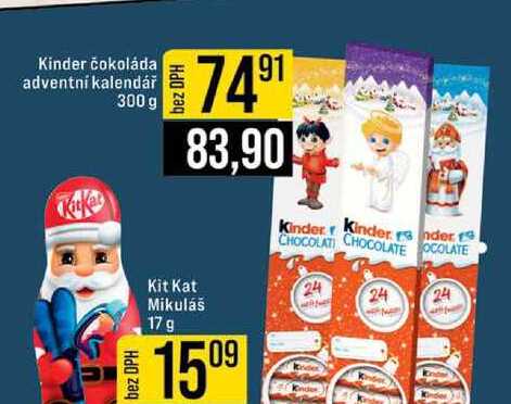 Kinder čokoláda adventní kalendář 300 g 