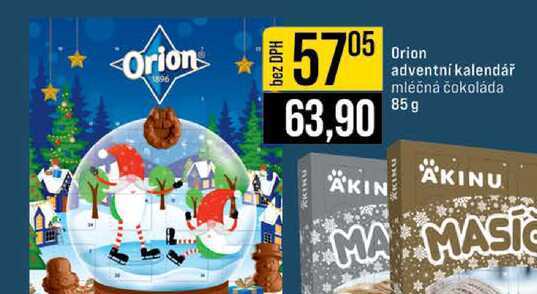 Orion adventní kalendář mléčná čokoláda 85 g  