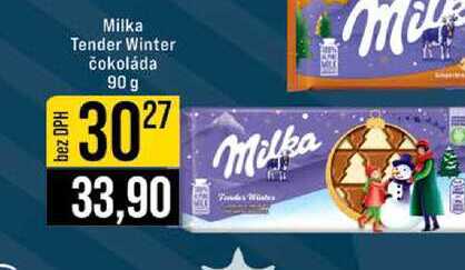 Milka Tender Winter čokoláda 90 g 