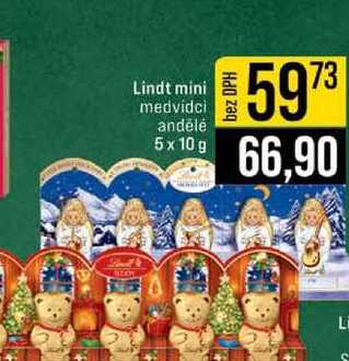 Lindt mini medvídci andělé 5 x 10g