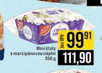 Mini štoly smarcipánovou náplní 350 g 