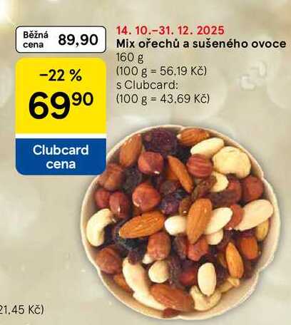 Mix ořechů a sušeného ovoce, 160 g 