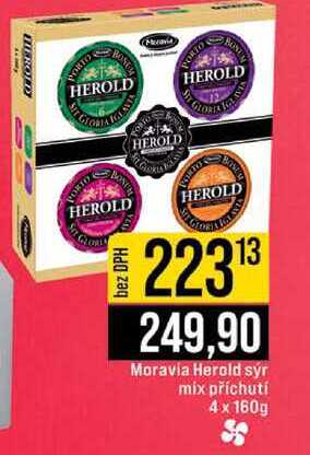 Moravia Herold sýr mix příchutí 4 x 160g 