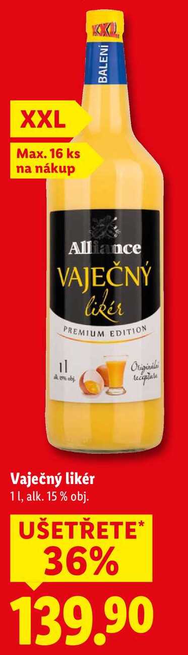 Vaječný likér, 1 l