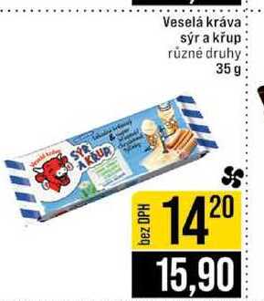 Veselá kráva sýr a křup různé druhy 35 g