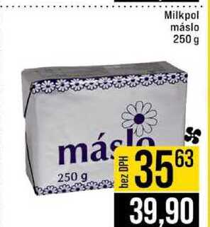 Milkpol máslo 250 g  v akci