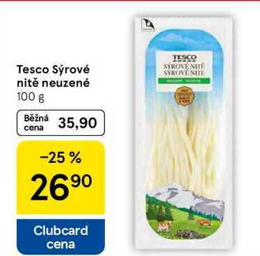 Tesco Sýrové nitě neuzené, 100 g