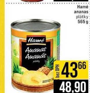 Hamé ananas plátky 565 g 