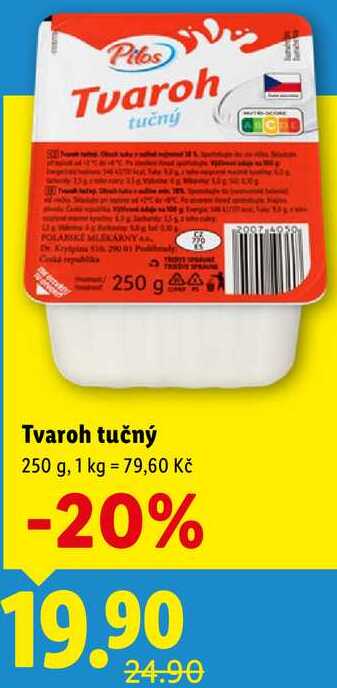 Tvaroh tučný, 250 g