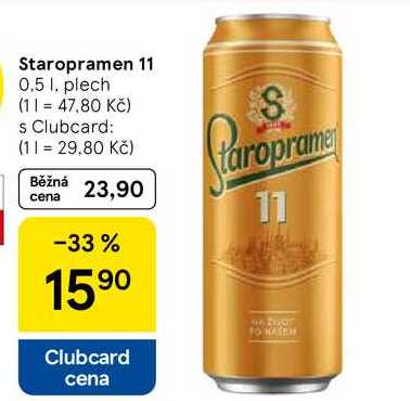 Staropramen 11, 0.5 l, plech