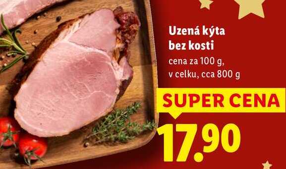 Uzená kýta bez kosti, cena za 100 g