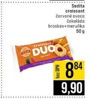 Sedita croissant červené ovoce čokoláda broskev+meruňka 50 g