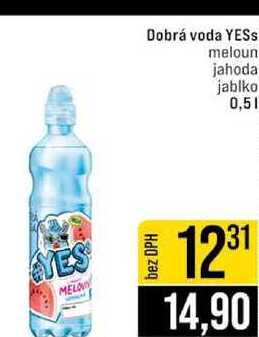 Dobrá voda YESS meloun jahoda jablko 0,5l