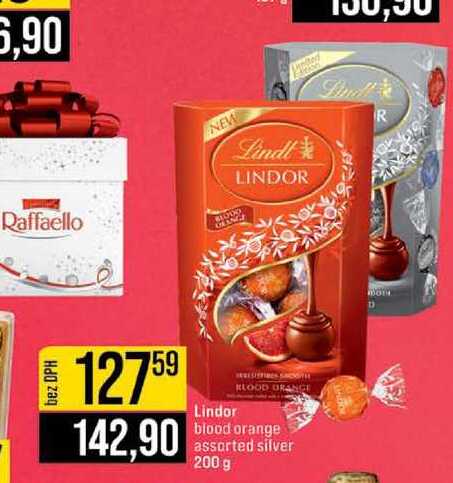 Lindor blood orange assorted silver 200 g