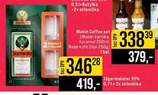 Jägermeister 35% 0,7l+ 2x sklenička