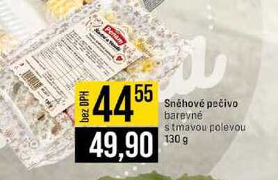 Sněhové pečivo barevné stmavou polevou 130 g